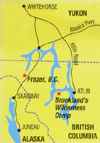 Detail Map - Brooklands Wilderness Camp is near Atlin, BC